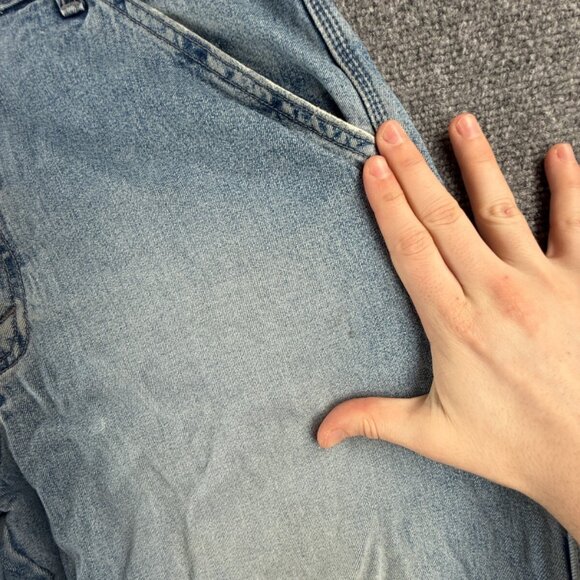 VTG Levis Silvertab Denim Carpenter Jeans Painter Blue Cotton Faded ACTL 34x29 - Picture 7 of 16